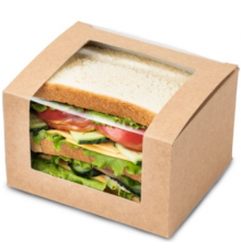 Упаковка для бутерброда SQUARE CUT SANDWICH BOX 125х100х70мм (25/300)