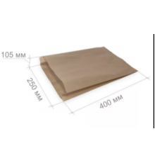 Пакет бумажный 400*250*105 крафт б/п