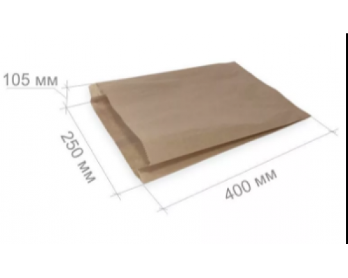Пакет бумажный 400*250*105 крафт б/п - купить в Оренбурге в Упакофф