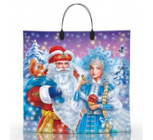 Пакет пластик ручка 36*36 90мкм НГ в ассортименте (уп100)