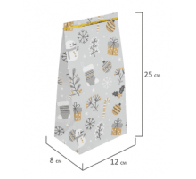 Пакет подарочный бумажный 30*40*14 НГ ЛЮКС Новый год МИКС Пакет подарочный бумажный 30*40*14 НГ ЛЮКС Новый год МИКС
