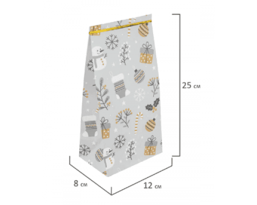 Пакет подарочный бумажный 30*40*14 НГ ЛЮКС Новый год МИКС Пакет подарочный бумажный 30*40*14 НГ ЛЮКС Новый год МИКС