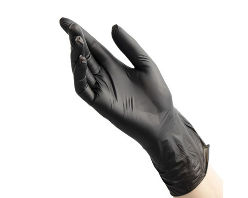 Перчатки виниловые черные неопудренные M (уп 100шт)  - купить в Оренбурге в Упакофф