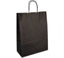 Пакет бумажный с круч. ручками 280*240*140 черный А