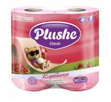 Бумага туалетная Плюше 2сл уп 4шт в ассортименте