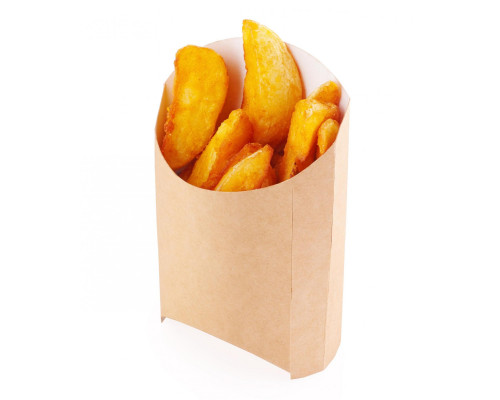 Упаковка для картофеля ФРИ Eco Fry M 50*105*110 (уп50/1200кор) крафт - купить в Оренбурге в Упакофф