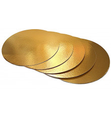 Подложка для торта 2,5 золото d280мм З/Л