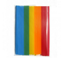 Трубочки для коктейля прямые цветные MIX 250шт L-240мм d-8