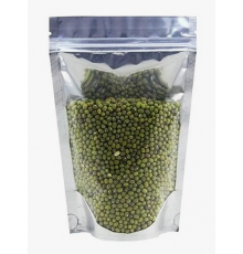 Пакет дой-пак 225*135*45 мм бумажный крафт окно 6.5 с застежкой зип лок (уп50)