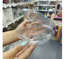 Контейнер-ракушка У-Ю КС Кр-250 158*129*30,1 ПЭТ для холодных блюд (уп700)