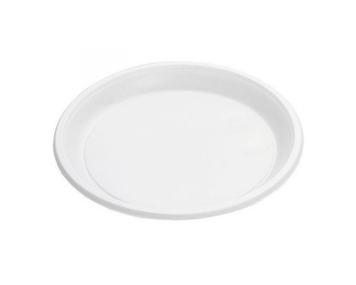 Тарелка пластиковая 167мм Мистерия белая 100шт (уп1600) - купить в Оренбурге в Упакофф