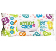 Салфетки влажные 120шт Smart Care с клапаном