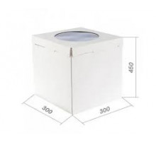 Коробка для торта 300*300*450мм с окном