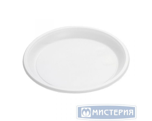 Тарелка пластиковая 205мм Мистерия белая 100шт (уп1200) - купить в Оренбурге в Упакофф