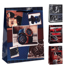 Пакет бумажный с ручками 18*24*8,5 микс 23 февраля