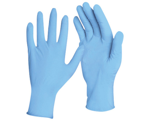 Перчатки нитриловые неопудренные голубой XL (уп 100шт) - купить в Оренбурге в Упакофф