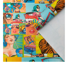 Бумага упаковочная 50*70 Pop-art отдых глянцевая  (10шт)