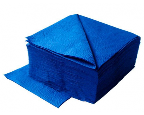 Салфетки бумажные 24*24см 250шт синие - купить в Оренбурге в Упакофф
