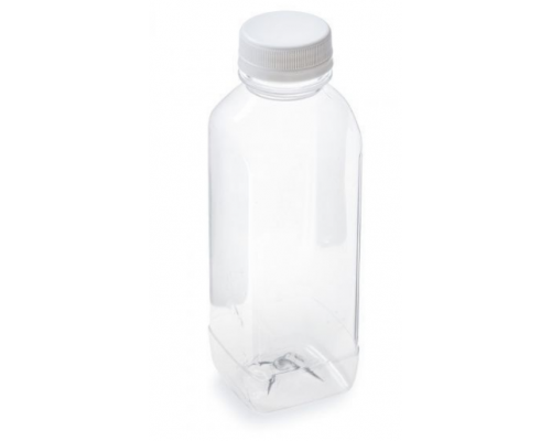 ПЭТ бутылка 0,25л прозр с квадр ребрами + КРЫШКА комплект - купить в Оренбурге в Упакофф