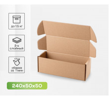 Коробка картонная самосборная 240*50*50мм СП ЧЛБ