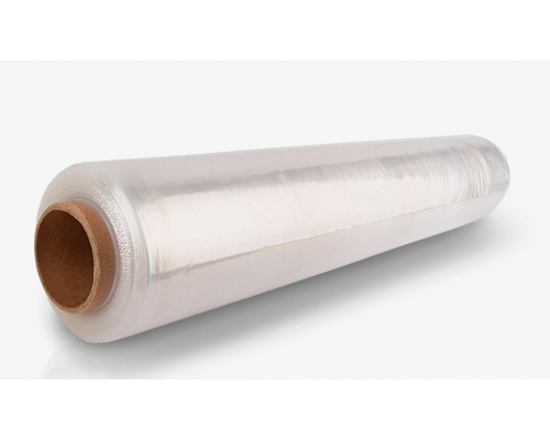 Стрейч пленка 500мм 23мкм 2,2кг нетто ПРОЗРАЧНЫЙ (высший сорт)