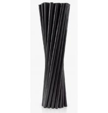 Трубочки для коктейля черные прямые 150шт L-24см D-8мм