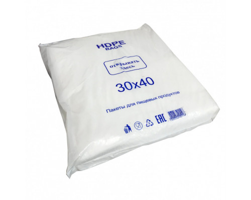 Мешок ПНД 30*40*10мкм 0,9кг (10шт)