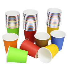 Стакан бумажный 400мл D90 цвет в ассортименте