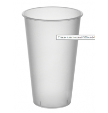Стакан 500мл BUBBLE CUP D-90мм прозрачный матовый