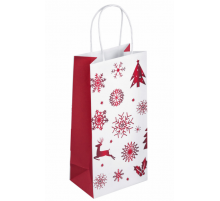 Пакет подарочный под бутылку 25*12*8 НОВЫЙ ГОД в ассортименте