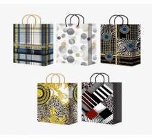 Пакет подарочный 32*26*10см МИКС ламинированный рисунок в ассоритименте