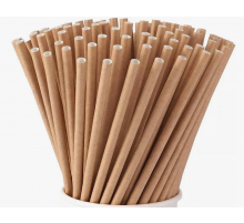 Трубочки бумажные для коктеля 50шт L-205 d-6 прямые крафт Трубочки бумажные для коктеля 50шт L-205 d-6 прямые крафт