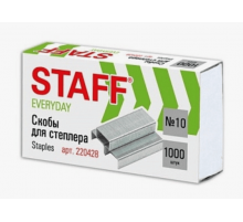 Скобы для степлера №10,1000шт, до 20 листов STAFF