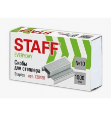 Скобы для степлера №10,1000шт, до 20 листов STAFF