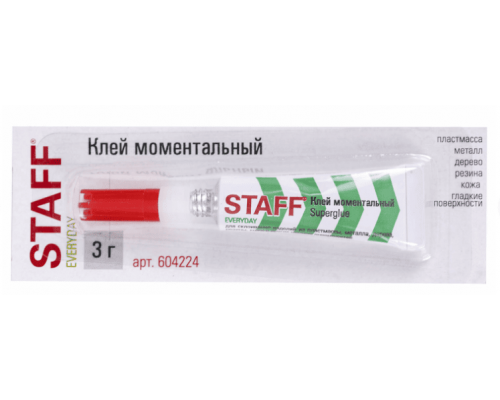 Клей моментальный суперклей STAFF EVERYDAY 3г ПРОЧНЫЙ