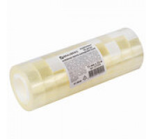 Скотч канцелярский 15 мм х 33 м BRAUBERG, комплект 10 шт., прозрачные, гарантированная длина