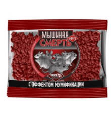 Средство от грызунов МЫШИНАЯ СМЕРТЬ 100гр зерно от крыс и мышей