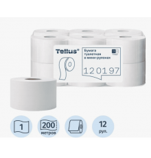 Бумага туалетная Tellus/TORK (Система T2) UNIVERSAL 200м 1-слойная под диспенсер