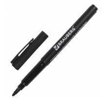 Маркер перманентный BRAUBERG CLASSICLine ЧЕРНЫЙ тонкий наконечник 1мм