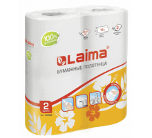 Полотенце бумажное LAIMA 2-х слойное 22*23см (2шт/уп)