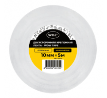 Скотч двухсторонний 10мм 5м крепежный прозрачный NANO tape