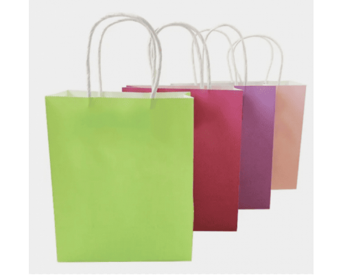Пакет бумажный с круч. ручками 280*240*140 ЦВЕТ В АССОРТИМЕНТЕ (300шт)
