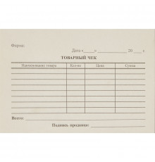 Бланк Товарный чек А6 (уп100)