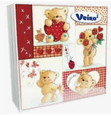 Салфетки бумажные 33*33см 3-х слойные 20шт в упак рисунок в ассортименте (пак 14шт)