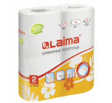 Полотенце бумажное LAIMA 2-х слойное 22*23см (2шт/уп)